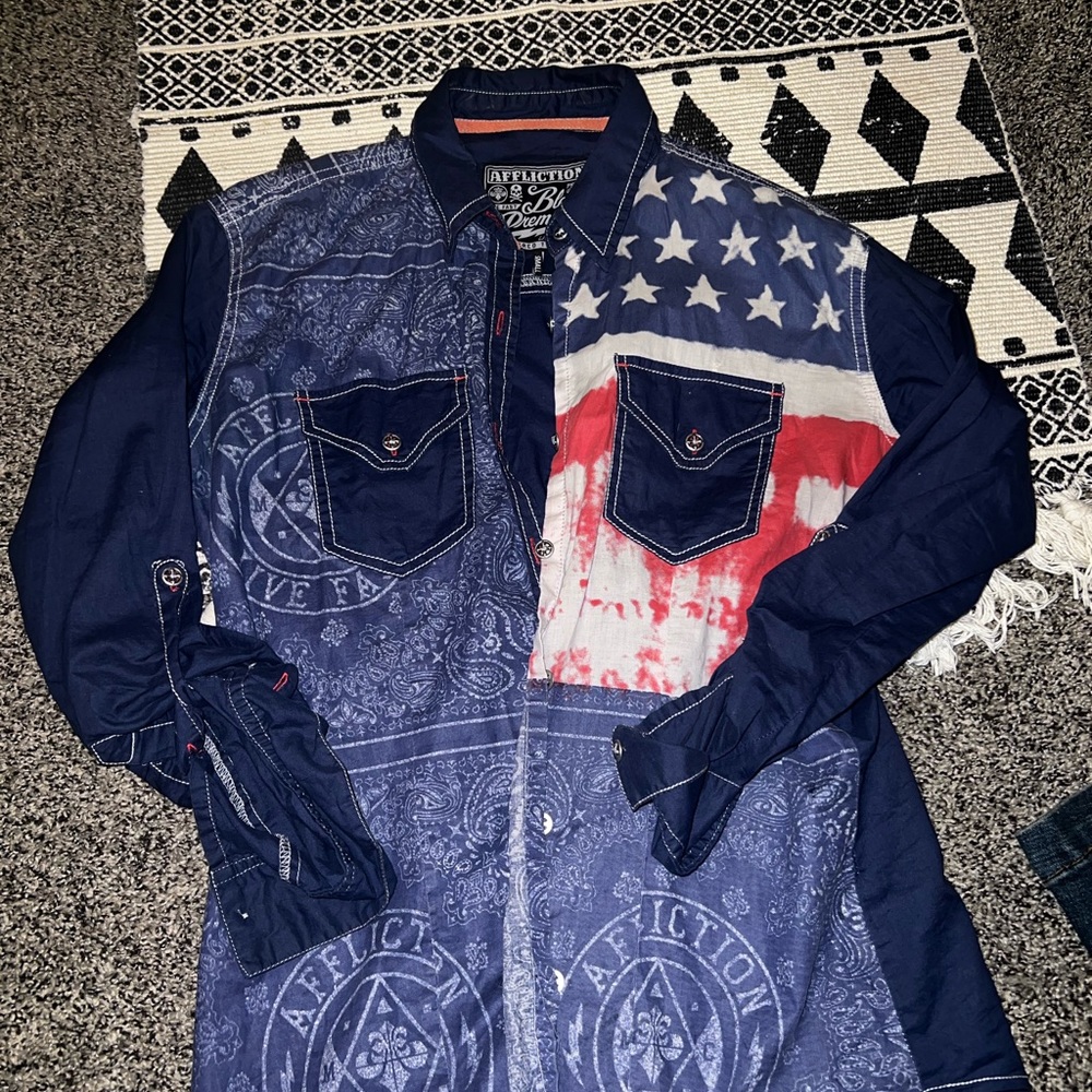 Affliction Button Down - image 4